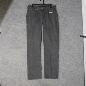 Levis 514 Straight Fit Pants Mens 32x32 Gray Stretch Twill Chino Denim